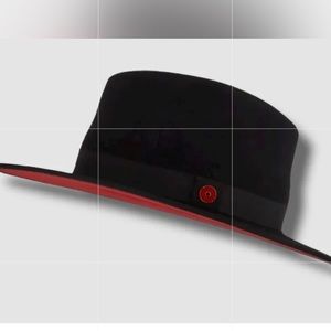 $533 Keith James Men's Black Wool
Felt Pinched-Crown Fedora Hat Size
Medium